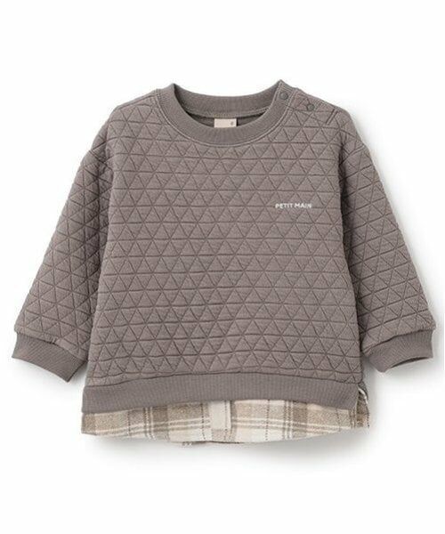 petit main / プティマイン スウェット | 裾チェックトレーナー | 詳細7