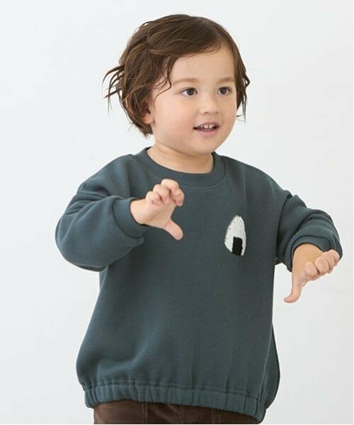 petit main / プティマイン スウェット | サガラモチーフトレーナー（グリーン）