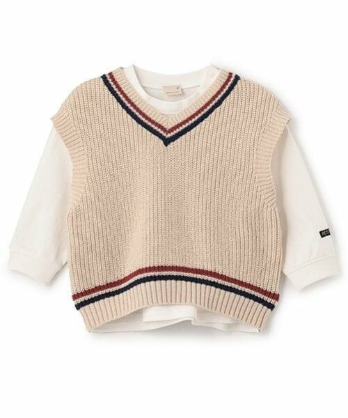 petit main / プティマイン ニット・セーター | ニットベストセットTシャツ | 詳細15