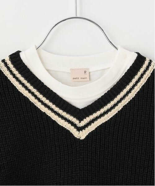 petit main / プティマイン ニット・セーター | ニットベストセットTシャツ | 詳細4