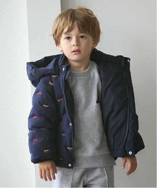 petit main / プティマイン ブルゾン | 【リンク】アソート刺しゅう中綿ジャケット(キッズ) | 詳細1