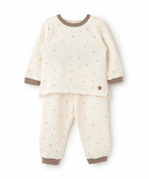 petit main / プティマイン ルームウェア | キラキラ星柄キルトパジャマ | 詳細1