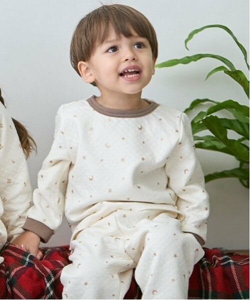 petit main / プティマイン ルームウェア | キラキラ星柄キルトパジャマ | 詳細2