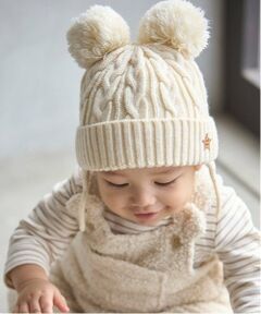 petit main / プティマイン ベビー・キッズグッズ | BABY Wぽんぽんニット帽