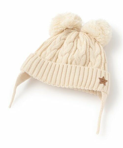 petit main / プティマイン ベビー・キッズグッズ | BABY Wぽんぽんニット帽 | 詳細3