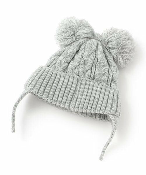 petit main / プティマイン ベビー・キッズグッズ | BABY Wぽんぽんニット帽 | 詳細5