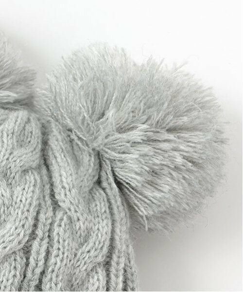 petit main / プティマイン ベビー・キッズグッズ | BABY Wぽんぽんニット帽 | 詳細7