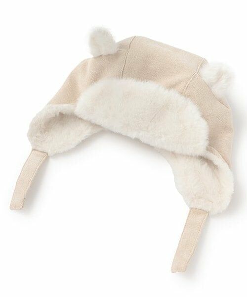 petit main / プティマイン ベビー・キッズグッズ | アニマルフライトキャップ（アイボリー）