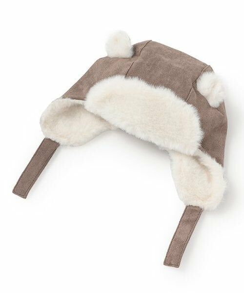 petit main / プティマイン ベビー・キッズグッズ | アニマルフライトキャップ（ベージュ）