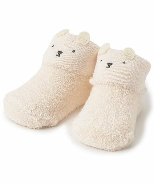 petit main / プティマイン ベビー・キッズウエア | アニマルパイルカップソックス（ライト ピンク）