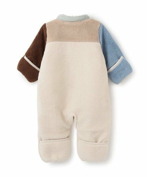 petit main / プティマイン ロンパース | 配色ボアジャンプスーツ | 詳細4