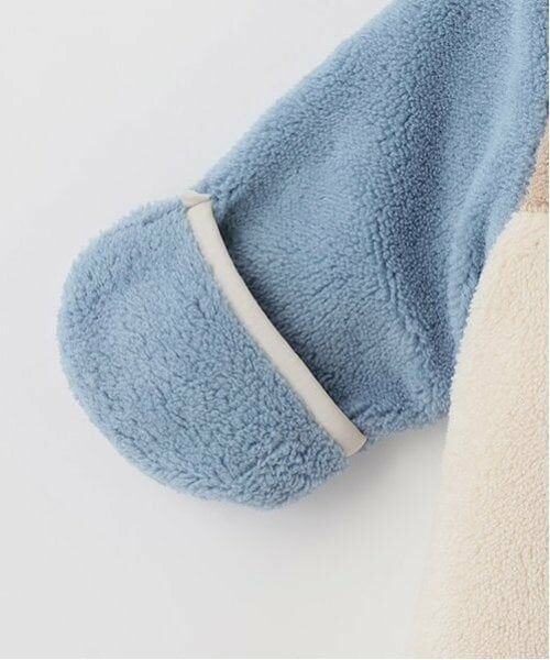 petit main / プティマイン ロンパース | 配色ボアジャンプスーツ | 詳細8