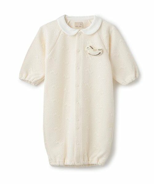 petit main / プティマイン ロンパース | ジャガード2WAYオール（アイボリー）