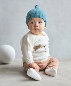 petit main / プティマイン ベビー・キッズウエア | 犬柄ニット＋パンツセット