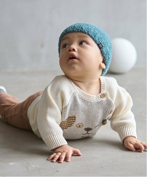 petit main / プティマイン ベビー・キッズウエア | 犬柄ニット＋パンツセット | 詳細1