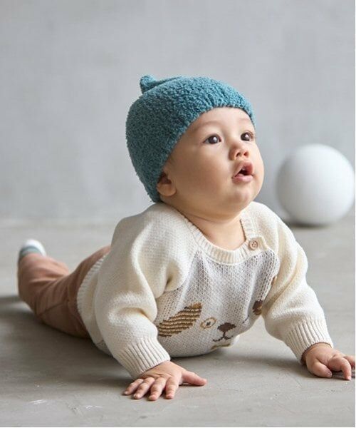 petit main / プティマイン ベビー・キッズウエア | 犬柄ニット＋パンツセット | 詳細2