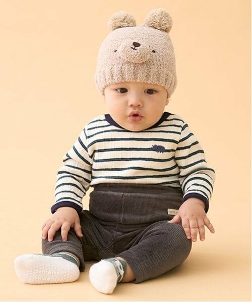 petit main / プティマイン ベビー・キッズウエア | カットコールパンツ（チャコール）