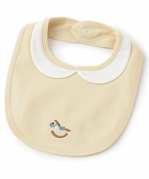 petit main / プティマイン スタイ・ビブ | 【防水】衿つきパイピングスタイ（黄）