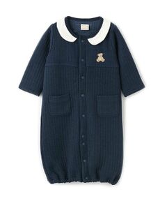 petit main / プティマイン ロンパース | ジャガード切替2WAYオール