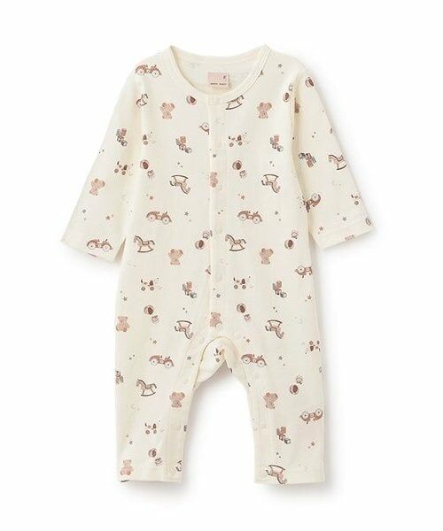 petit main / プティマイン ロンパース | BOYSアソートカバーオール（アイボリー）