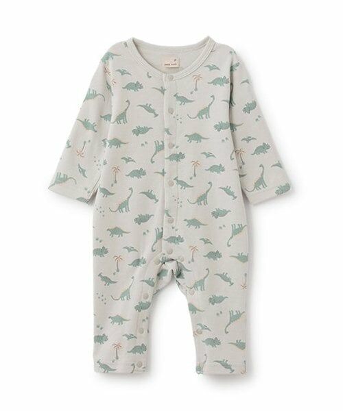 petit main / プティマイン ロンパース | BOYSアソートカバーオール（薄カーキ）