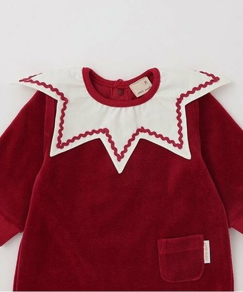 petit main / プティマイン ロンパース | Xmas なりきりサンタ帽付きカバーオール | 詳細2