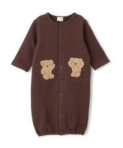 petit main / プティマイン ロンパース | クマアップリケ2WAYオール