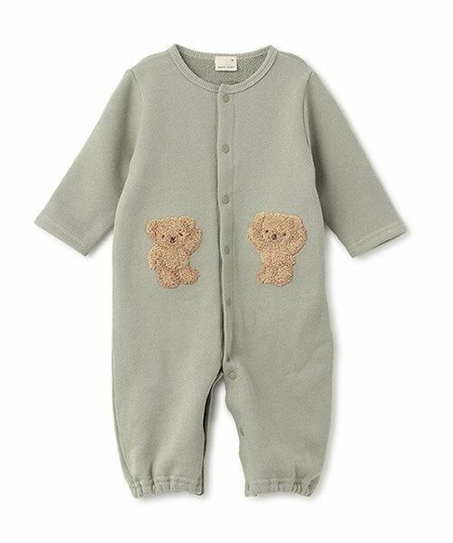 petit main / プティマイン ロンパース | クマアップリケ2WAYオール | 詳細2
