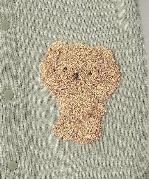 petit main / プティマイン ロンパース | クマアップリケ2WAYオール | 詳細4