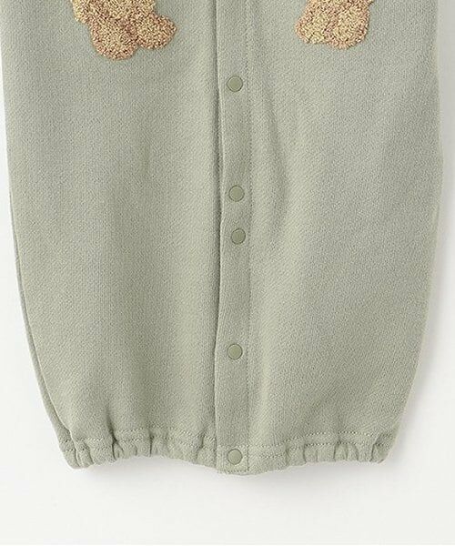 petit main / プティマイン ロンパース | クマアップリケ2WAYオール | 詳細8