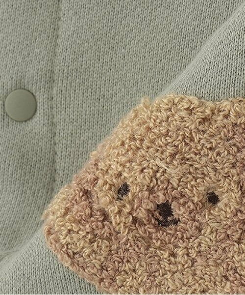 petit main / プティマイン ロンパース | クマアップリケ2WAYオール | 詳細9