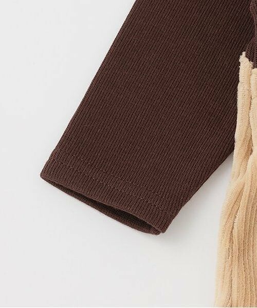 petit main / プティマイン ロンパース | クマアップリケサロペ風カバーオール | 詳細4