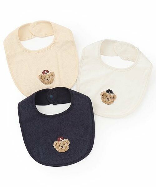 petit main / プティマイン スタイ・ビブ | クマアップリケスタイ | 詳細7