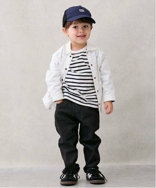 petit main / プティマイン その他パンツ | 【リンク】セミカーブストレッチパンツ(キッズ)（チャコール）