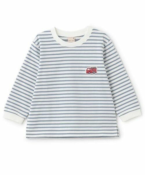 petit main / プティマイン Tシャツ | 【プティプラ】BOYS長袖Tシャツ（ライト ブルー）