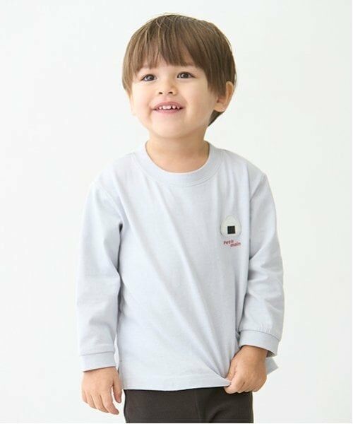 petit main / プティマイン Tシャツ | 【プティプラ】BOYS長袖Tシャツ（ライト グレー）