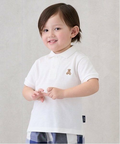 petit main / プティマイン ポロシャツ | 【POLO BCS】半袖ポロシャツ（オフ ホワイト）