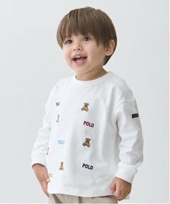 petit main / プティマイン Tシャツ | 【POLO BCS】くまロゴ刺しゅう長袖Tシャツ