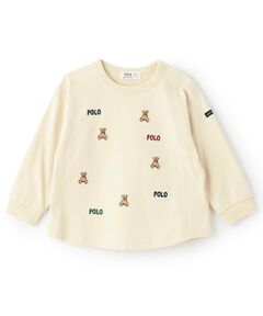 petit main / プティマイン Tシャツ | 【POLO BCS】くまロゴ刺しゅう長袖Tシャツ