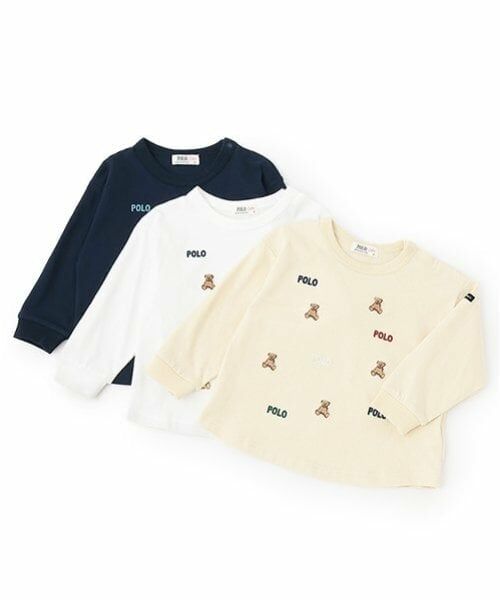 petit main / プティマイン Tシャツ | 【POLO BCS】くまロゴ刺しゅう長袖Tシャツ | 詳細14