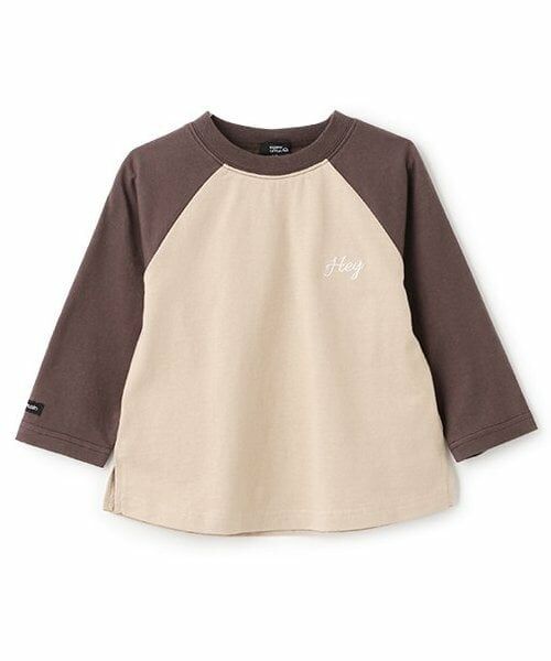 petit main / プティマイン Tシャツ | 【オーガニック】ラグランTシャツ(モカ茶)