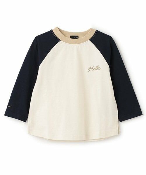 petit main / プティマイン Tシャツ | 【オーガニック】ラグランTシャツ(紺)