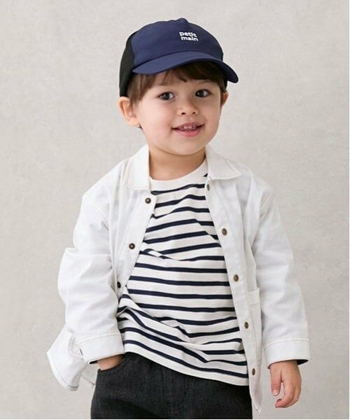 petit main / プティマイン Tシャツ | 【GOODPRICE】ボーダー長袖Tシャツ（紺）