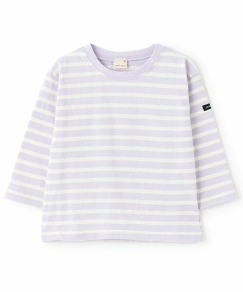 petit main / プティマイン Tシャツ | 【GOODPRICE】ボーダー長袖Tシャツ（ラベンダー）