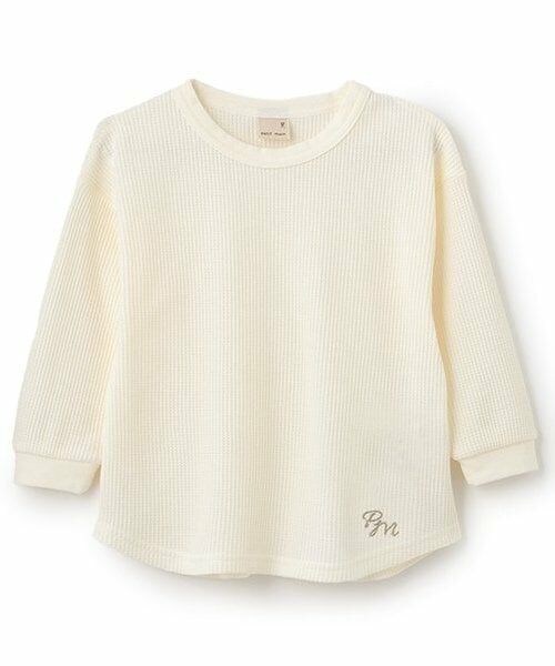 petit main / プティマイン Tシャツ | 【GOODPRICE】ワッフル長袖Tシャツ（生成）