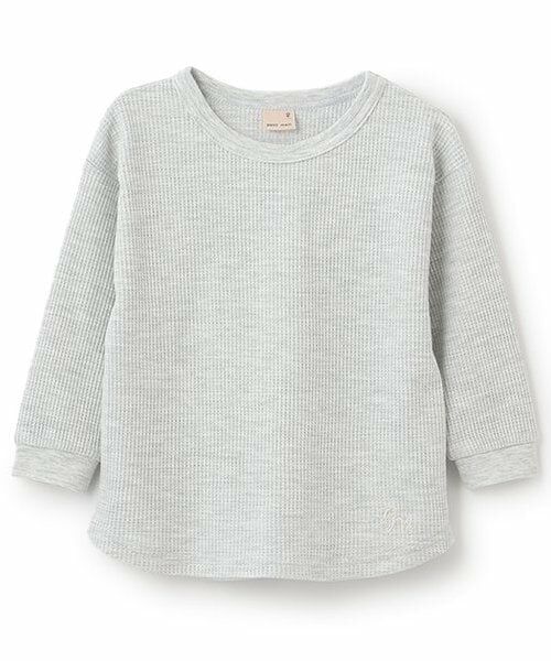 petit main / プティマイン Tシャツ | 【GOODPRICE】ワッフル長袖Tシャツ（トップ グレー）