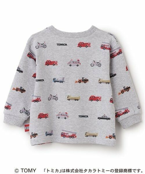 petit main / プティマイン Tシャツ | 【TOMICA】総柄長袖Tシャツ | 詳細1