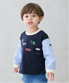 petit main / プティマイン Tシャツ | 働く車袖布帛Tシャツ