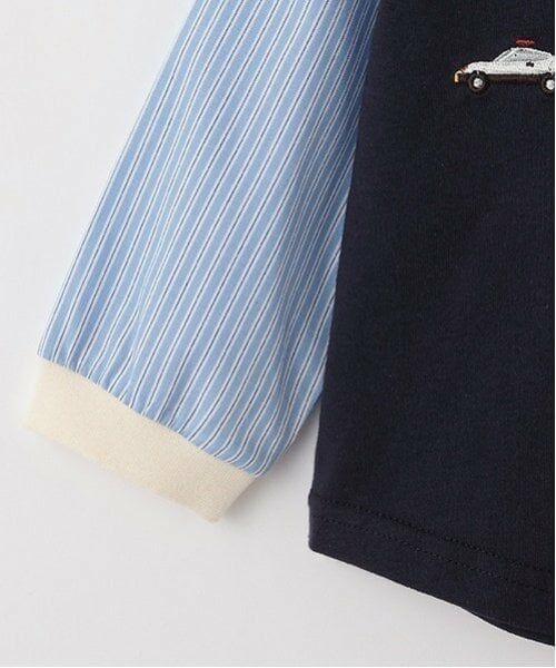 petit main / プティマイン Tシャツ | 働く車袖布帛Tシャツ | 詳細10