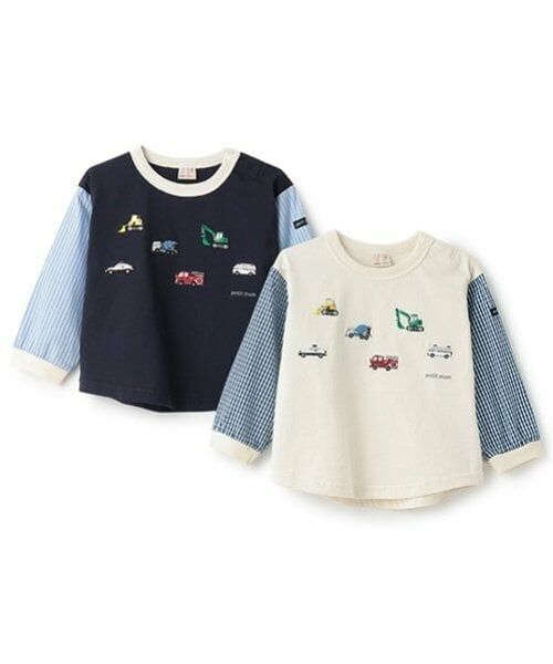 petit main / プティマイン Tシャツ | 働く車袖布帛Tシャツ | 詳細12